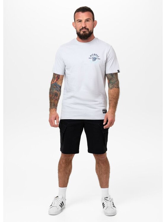 PITBULL PITBULL T-Shirt Koszulka męska SKULL SURF XL Biały Regular Fit