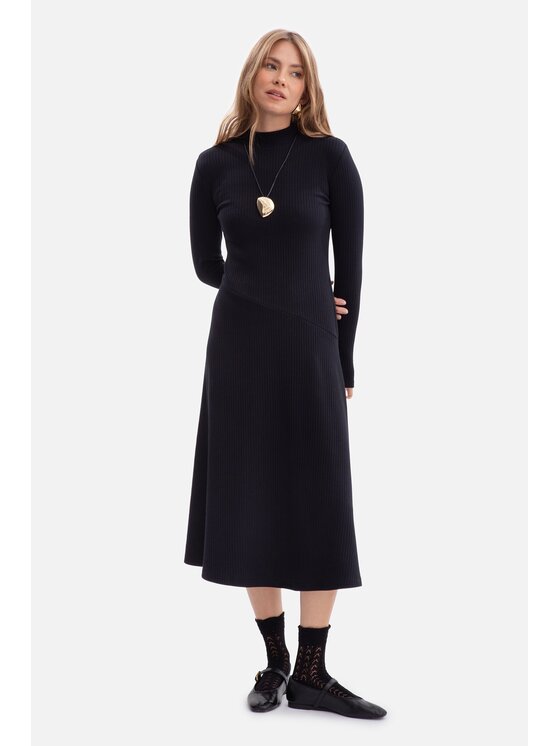 BeWear BeWear Sukienka dzianinowa b299 Czarny Baggy Fit