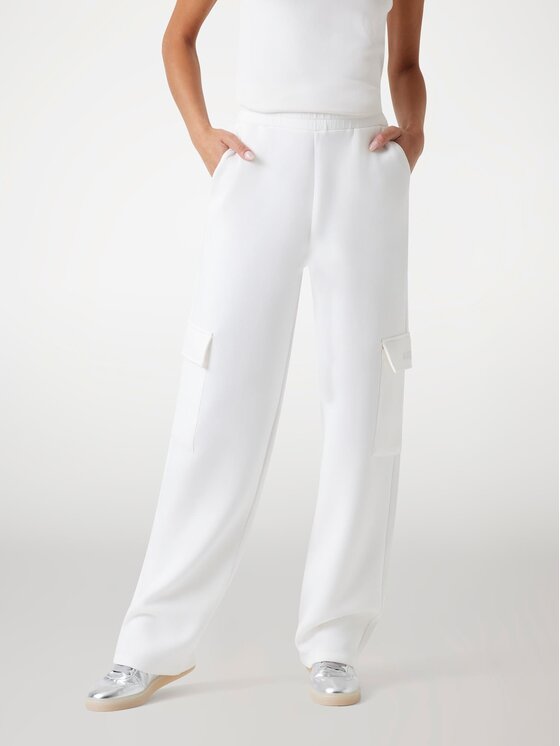 Guess Guess Spodnie materiałowe 169839 Biały Slim Fit
