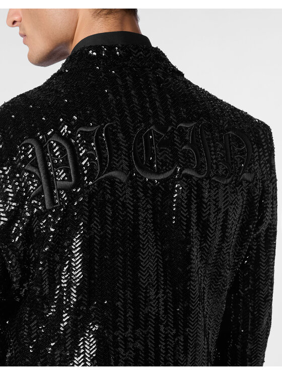 PHILIPP PLEIN PHILIPP PLEIN Marynarka 23087 Czarny Regular Fit
