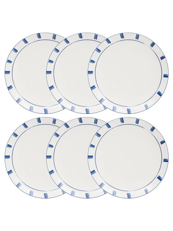 MIAhome MIAhome Komplet talerzy 6 szt. porcelanowych obiadowych Oceania 27 cm Biały