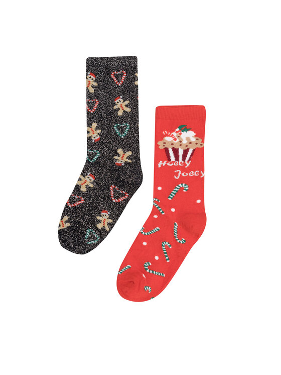 Jenny Fairy Jenny Fairy 2er-Set hohe Damensocken 4WB-002-AW23 (2-pack) Bunt