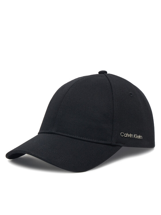 Calvin Klein Cepure ar nagu Cotton Twill Cap K60K612910 Melns