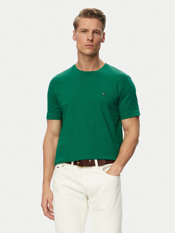 Tommy Hilfiger Tričko Ess Seasonal MW0MW39995 Zelená Regular Fit