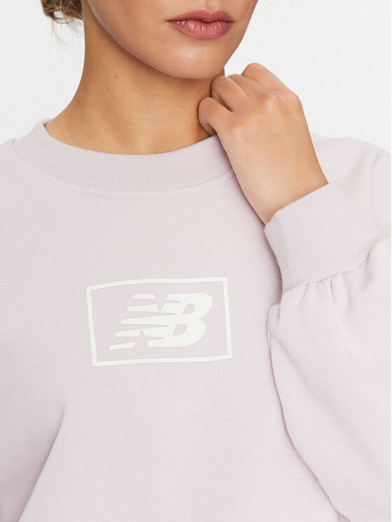 New Balance New Balance Majica dugih rukava Essentials French Terry Crew WT33514 Ljubičasta Regular Fit