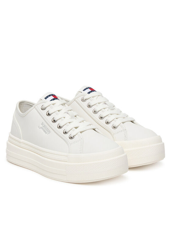 Tommy Jeans Tommy Jeans Tenisice Tjw Flatform Sneaker Ltr EN0EN02964 Écru
