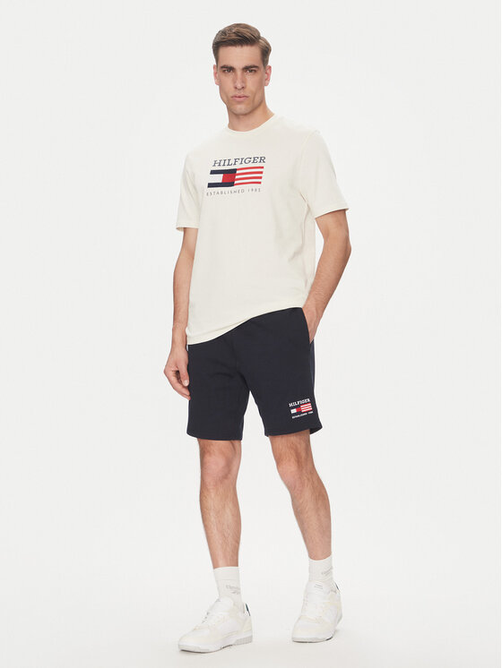 Tommy Hilfiger Tommy Hilfiger Szorty sportowe American MW0MW39862 Granatowy Regular Fit