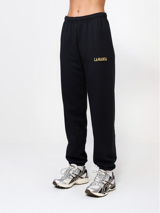 La Mania La Mania Spodnie dresowe GRANT Czarny Basic Fit