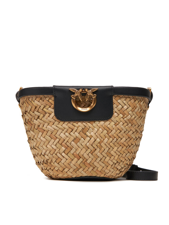 Geantă PINKO Love Summer Bucket PE 25 PLTT 103325 A1RL Bej