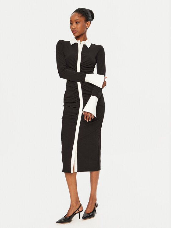 KARL LAGERFELD KARL LAGERFELD Vsakodnevna obleka A1W13031 Črna Slim Fit