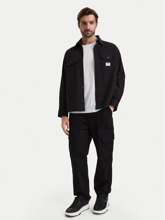 HUGO HUGO Cămașă Ekynone 50570729 Negru Oversize