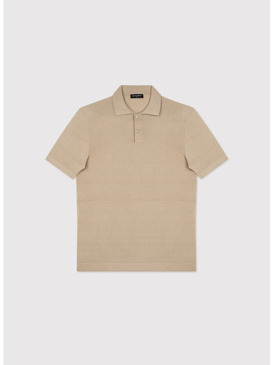 Pako Lorente Pako Lorente Polo P26SF-TX-009 Beżowy Classic Fit