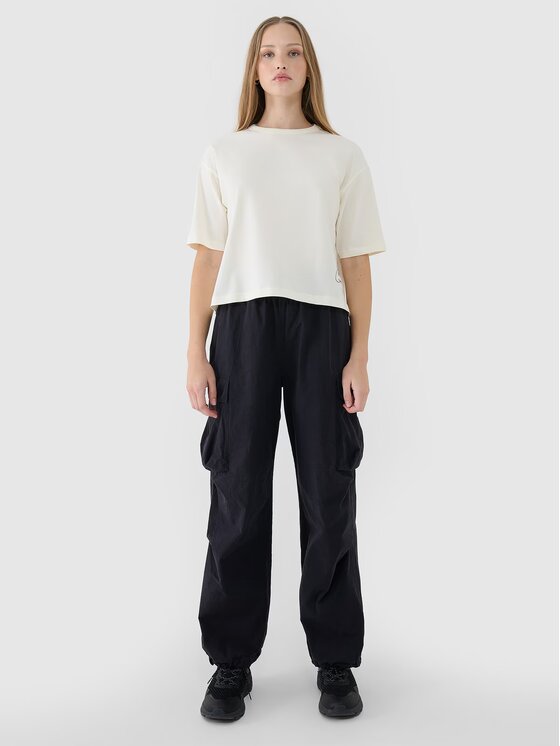 4F 4F T-Shirt 4FWSS25TTSHF1971-11S Biały Oversize