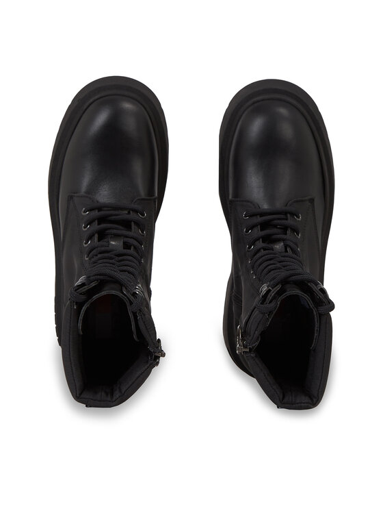 Tommy Jeans Tommy Jeans Μποτάκια Tjw Lace Up Padded Boot EN0EN02405 Μαύρο