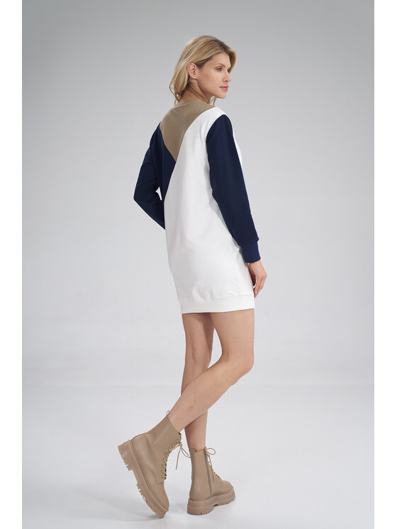 FIGL FIGL Sukienka codzienna M777 Beżowy A-Line Fit