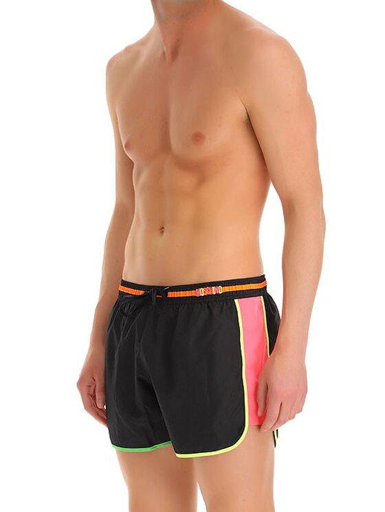 MOSCHINO Underwear & Swim MOSCHINO Underwear & Swim Plavecké šortky A6107 5989 1555 NEON BLACK Čierna Regular Fit