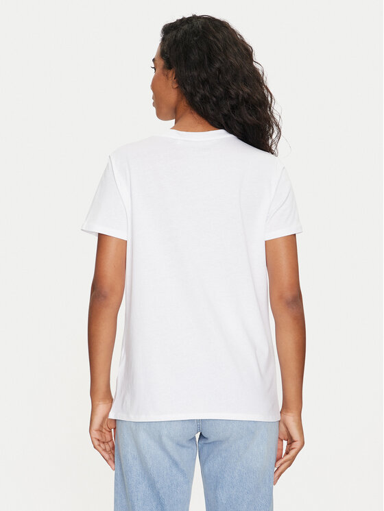 Guess Guess T-shirt Ss Malibu Girl Easy W4GI54 K9RM1 Bijela Regular Fit