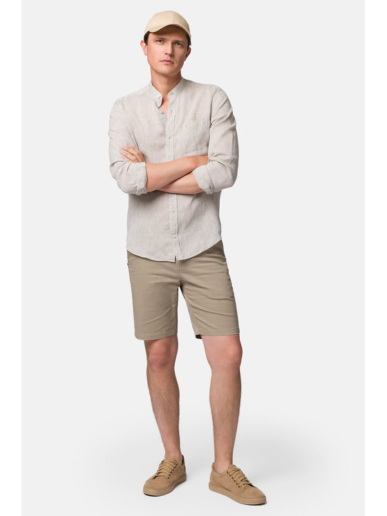Lancerto Lancerto Koszula Sunny KO073123000018 Beżowy Slim Fit