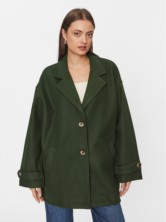 Noisy May Cappotto di transizione Alicia 27026405 Verde Oversize, taglia : S