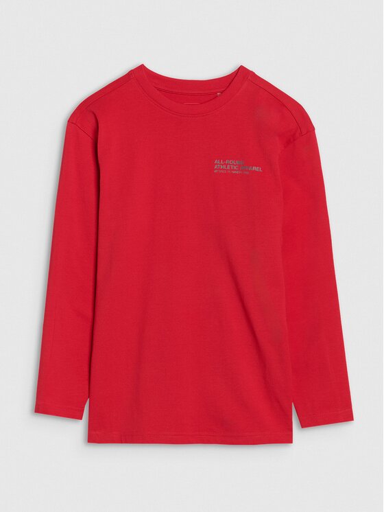 4F 4F Longsleeve 4FJRSS25TLONM538-61S Czerwony Oversize