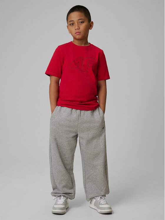 4F 4F T-shirt 4FJRSS26TTSHM3599-62S Rosso Regular Fit