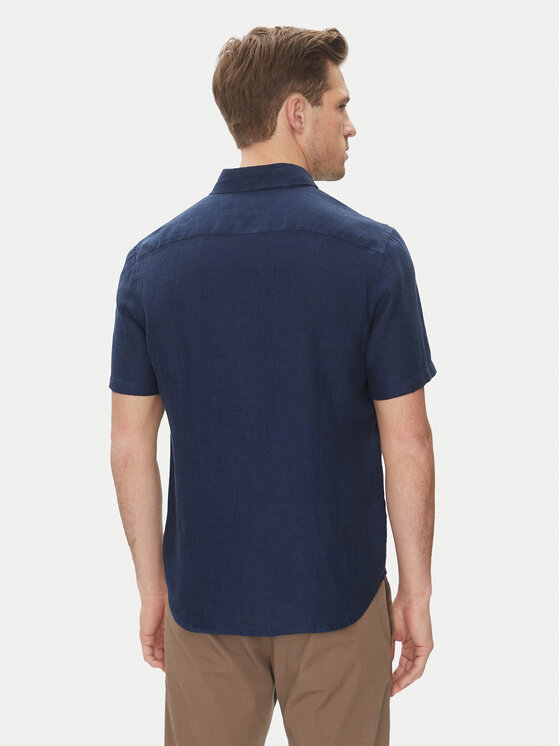 Michael Kors Michael Kors Košeľa CS1400I4YT Tmavomodrá Slim Fit