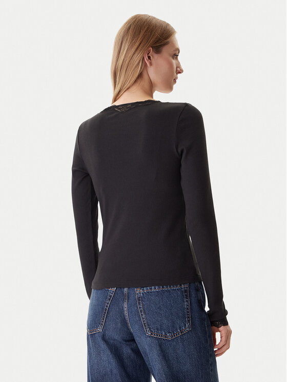 Tommy Hilfiger Tommy Hilfiger Blūze UW0UW06071 Melns Slim Fit