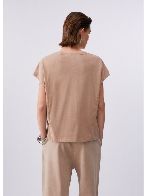 Liu Jo Liu Jo T-shirt TA6168JS923L9043 Beige Regular Fit