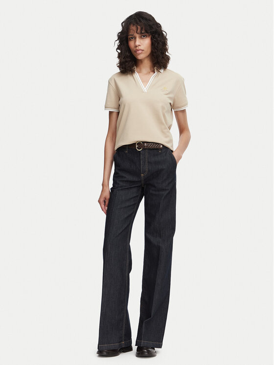 Beverly Hills Polo Club Beverly Hills Polo Club Polo P-SS26W-P0300 Beżowy Regular Fit