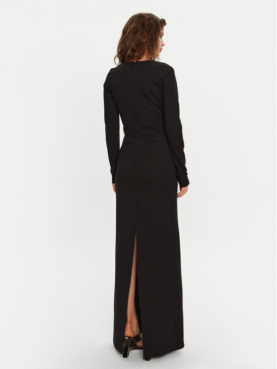 STAUD STAUD Vakarinė suknelė Kris R24P2194PT Juoda Slim Fit