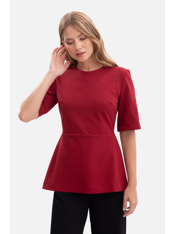 BeWear BeWear Bluzka B305 Bordowy Baggy Fit