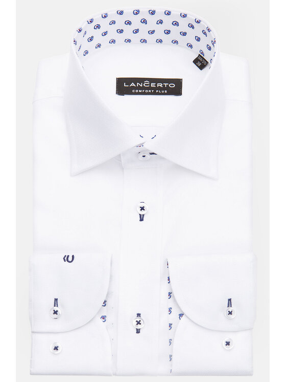 Lancerto Lancerto Koszula Almeria 6 KO051221000079 Biały Regular Fit