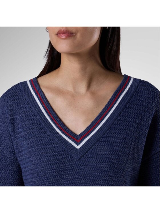 Rossignol Rossignol Sweter W Knitted V Neck Granatowy Regular Fit