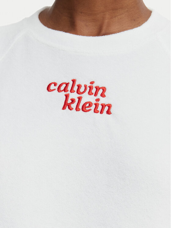 Calvin Klein Jeans Calvin Klein Jeans T-särk TOWEL LV047G287G Valge Cropped Fit