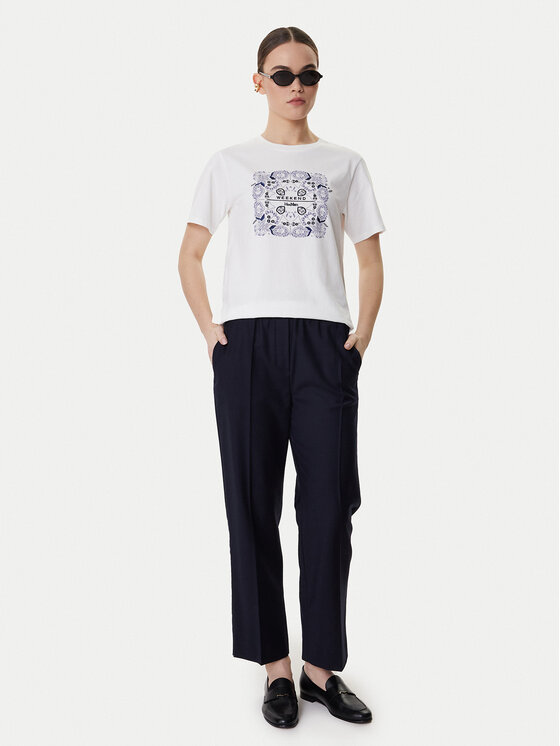 Weekend Max Mara Weekend Max Mara T-Shirt West 2615971041 Bílá Regular Fit
