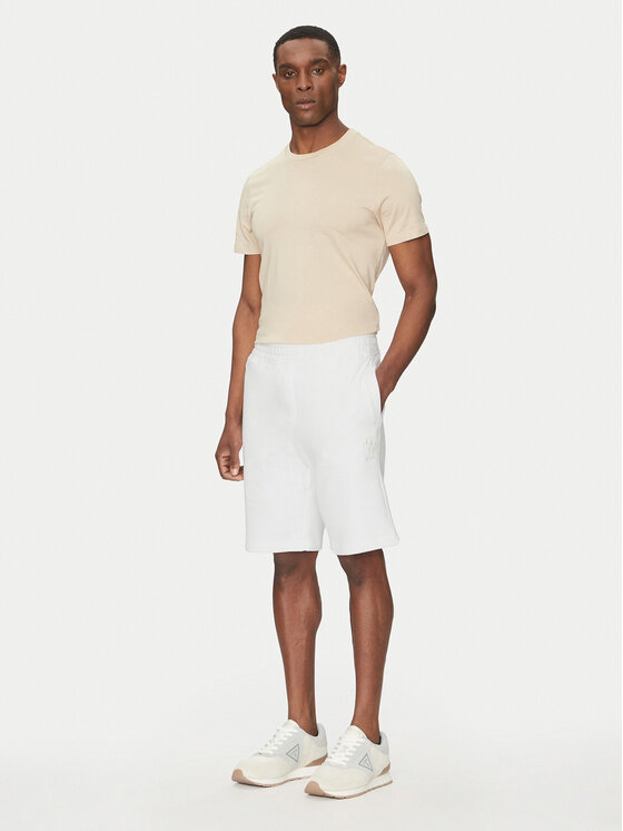 Guess Guess Pantaloni scurți sport M5GD10 KCN01 Alb Regular Fit