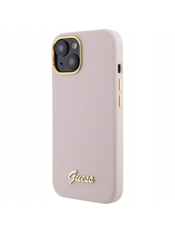 Guess Guess Etui na telefon iPhone 15 Pro Różowy
