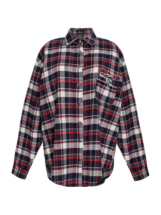 Magda Matyja Magda Matyja Koszula ROCKY SHIRT Granatowy Loose Fit