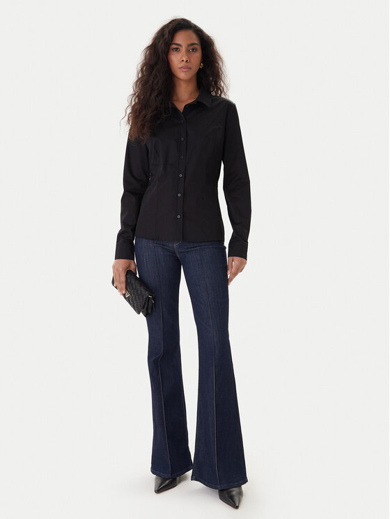 Guess Guess Košile W2YH41 WAF10 Černá Slim Fit