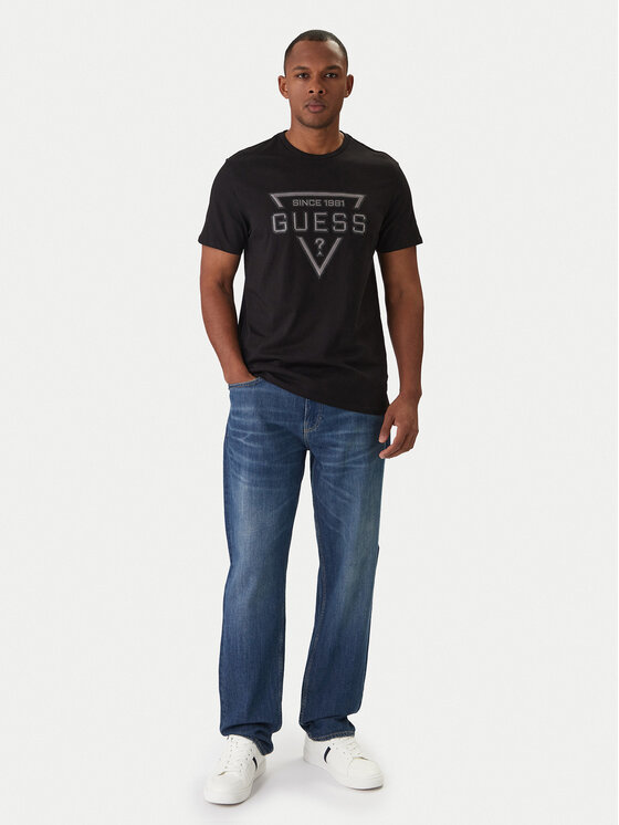 Guess Guess Tricou M6RI09 I3Z14 Negru Regular Fit