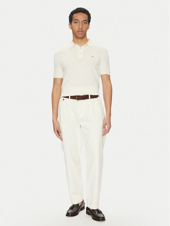 Tommy Hilfiger Tommy Hilfiger Тениска с яка и копчета Essential MW0MW37396 Бежов Regular Fit