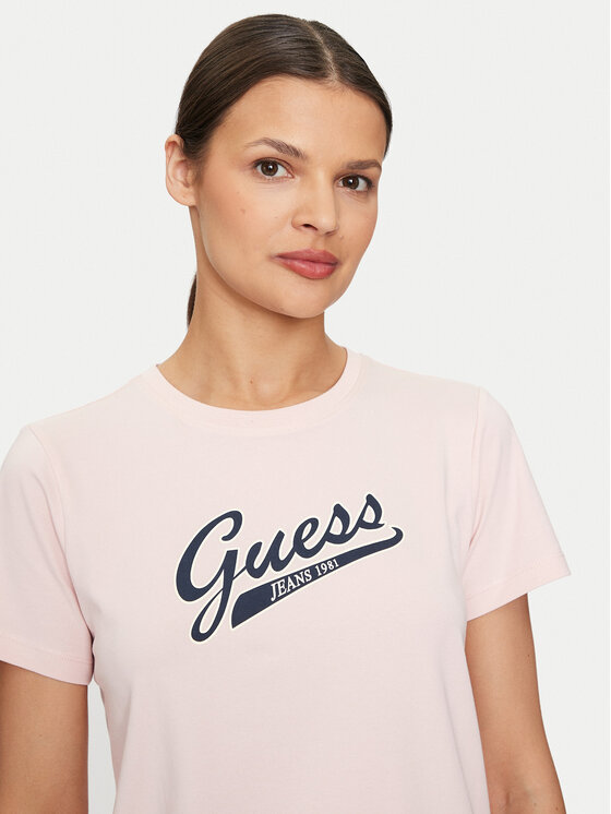 Guess Jeans T shirt W4YI13 J1314 Rose Regular Fit Modivo