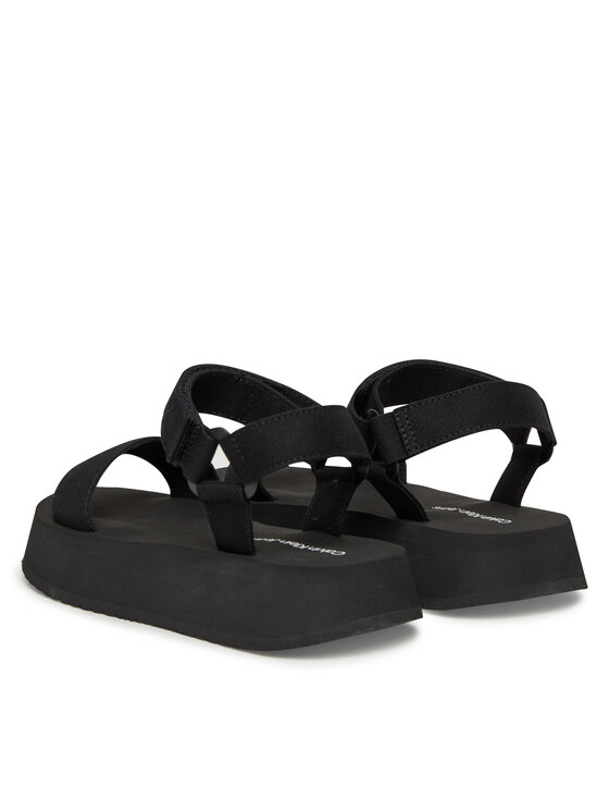 Calvin Klein Jeans Calvin Klein Jeans Sandały Sandal Velcro Webbing Mg YW0YW01693 Czarny