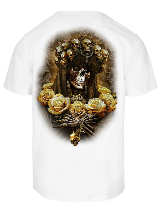 PITBULL PITBULL T-Shirt SANTA MUERTE 26 Biały Regular Fit