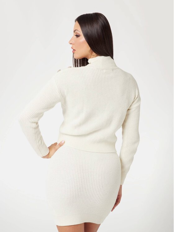 Guess Guess Sweter 169099 Biały Classic Fit