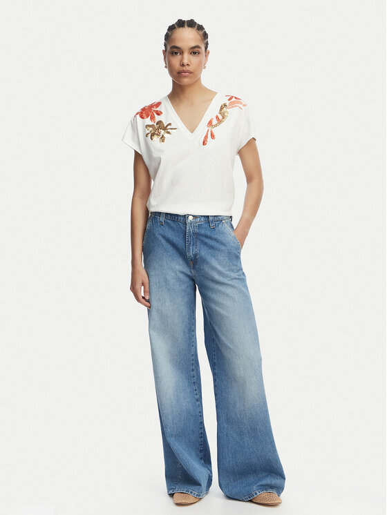 LOLA CASADEMUNT LOLA CASADEMUNT T-Shirt MS2615002 Λευκό Regular Fit