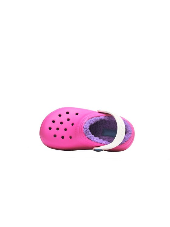 Crocs Crocs Klapki Classic Lined Clog Kid's Różowy
