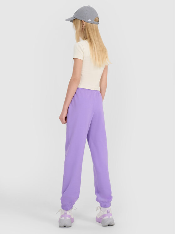 4F 4F Spodnie dresowe BASIC+ Fioletowy Oversize