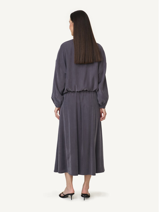 KMX KMX Spódnica midi 115830025 Szary Flare Fit