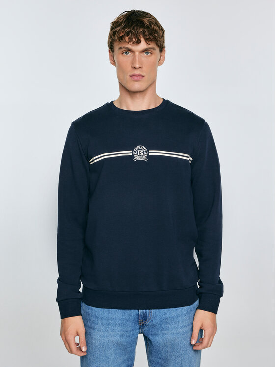 BIG STAR BIG STAR Bluza DANIEL Granatowy Basic Fit